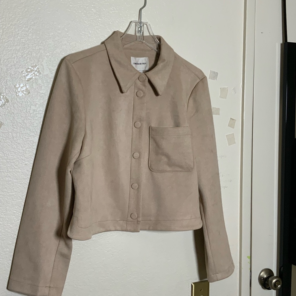INDUSTRY Neutral Tan Button-Front Jean Jacket